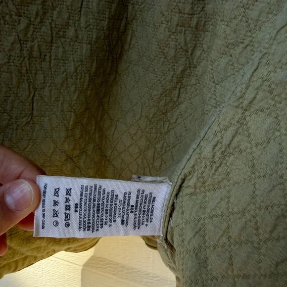 Free People Olive Patched Tapestry Drawstring Utility Jacket Size Large - Picture 14 of 16